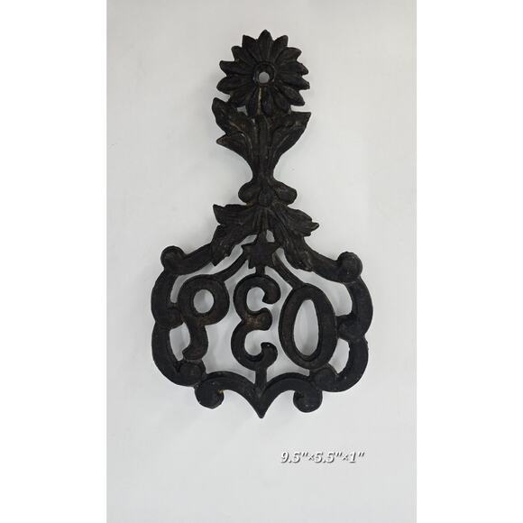 Vintage Cast Iron P.E.O. Sisterhood Trivet - Picture 1 of 2